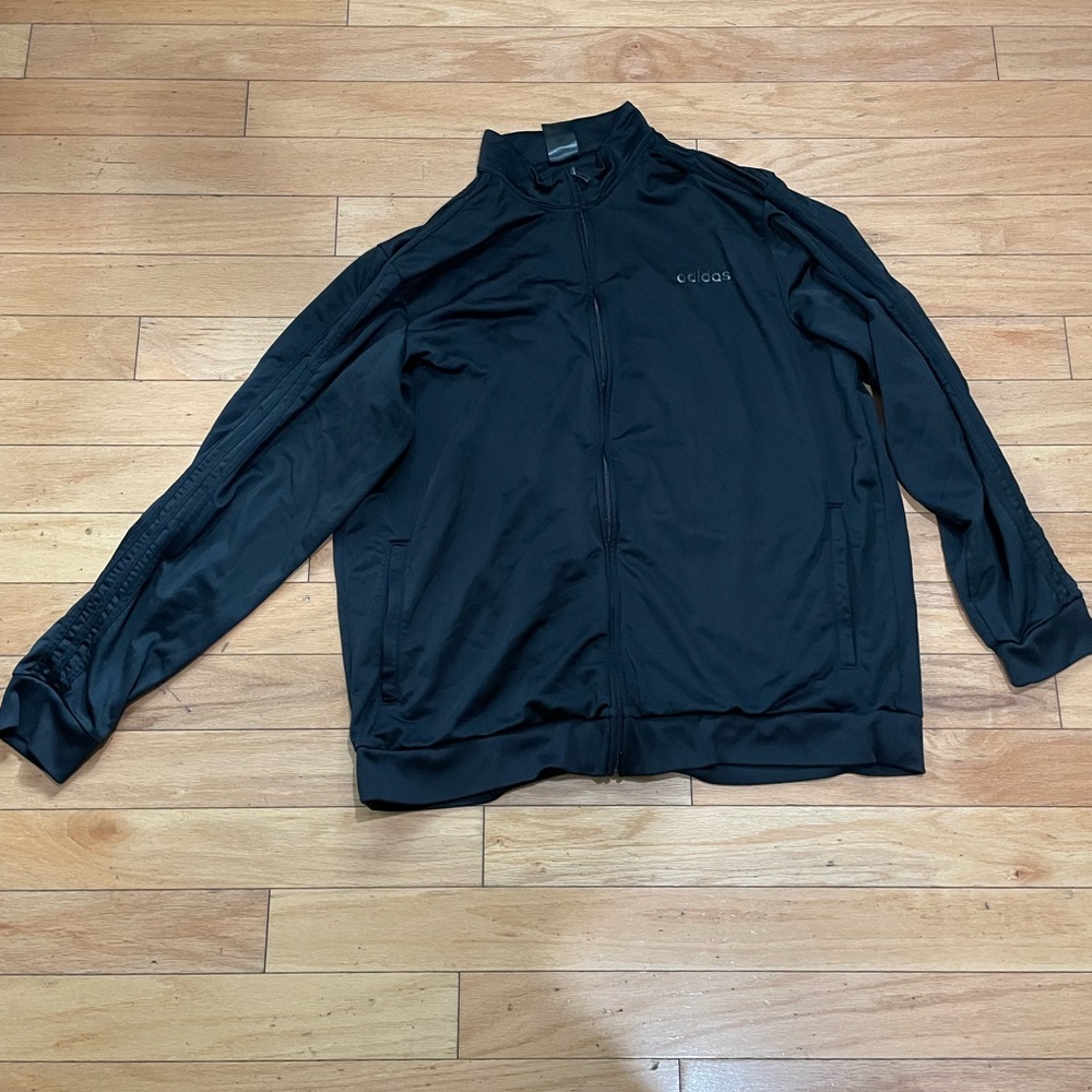 adidas Men's Black Windbreaker Jacket